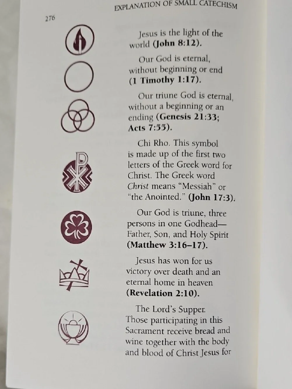 Luther's Small Catechism Burgundy Hardcover - Interleaved